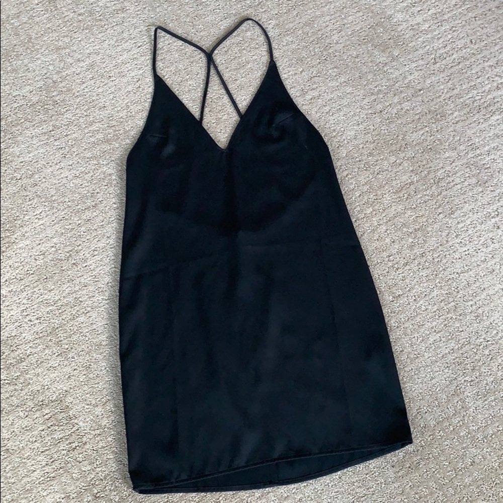 Chic black slip dress